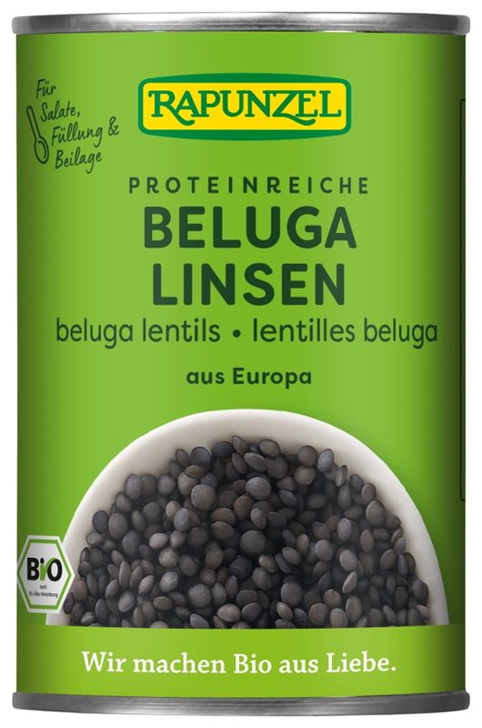 Beluga Linsen in der Dose