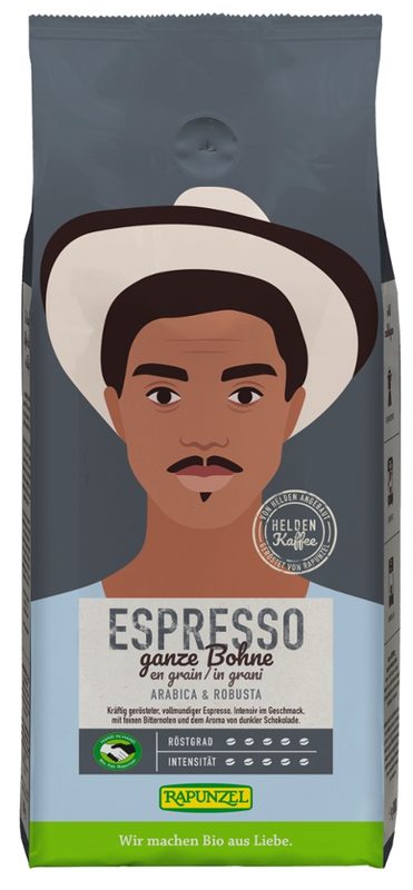 Heldenkaffee Espresso, ganze Bohne HIH