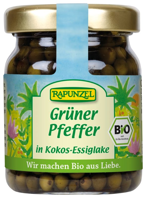 Grüner Pfeffer in Kokos-Essiglake