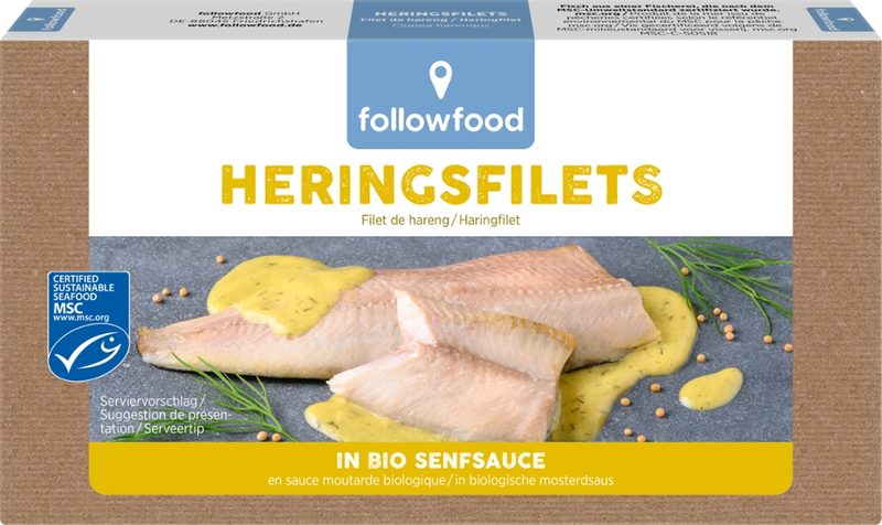 Heringsfilets in Senfsauce
