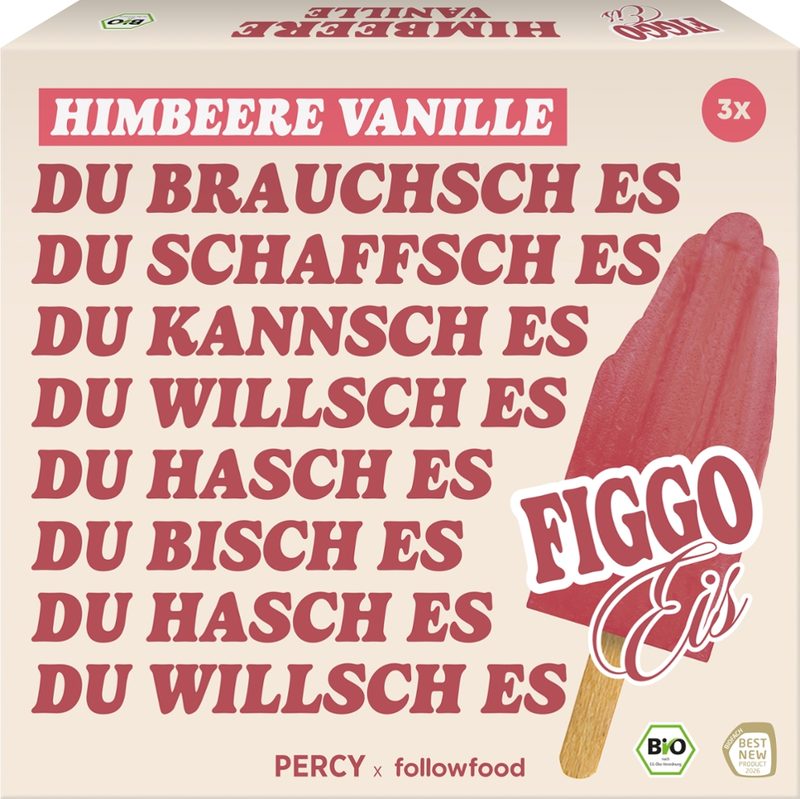3X Stieleis Himbeer-Vanille FIGGO 3er Pack